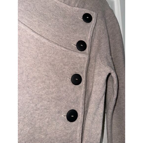 FOIL wool blend front tie cream cardigan - size small - Picture 7 of 8